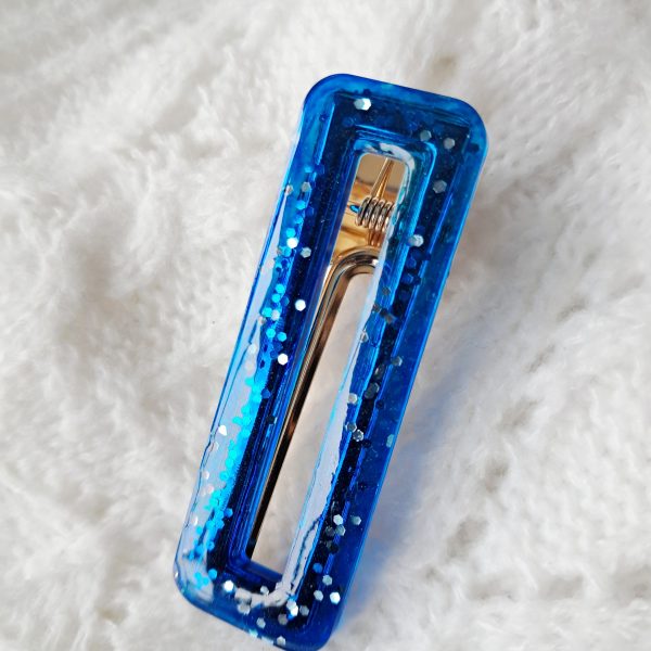 Barrette Azur Scintillant