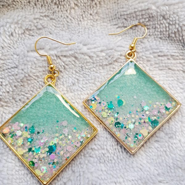 Boucles d'oreilles  Eclat Vert