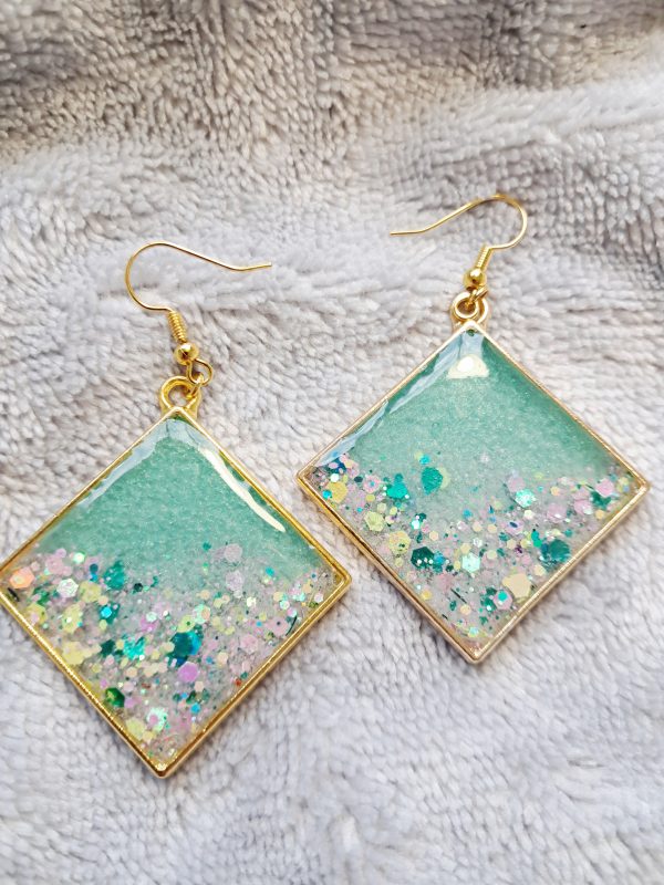 Boucles d'oreilles  Eclat Vert