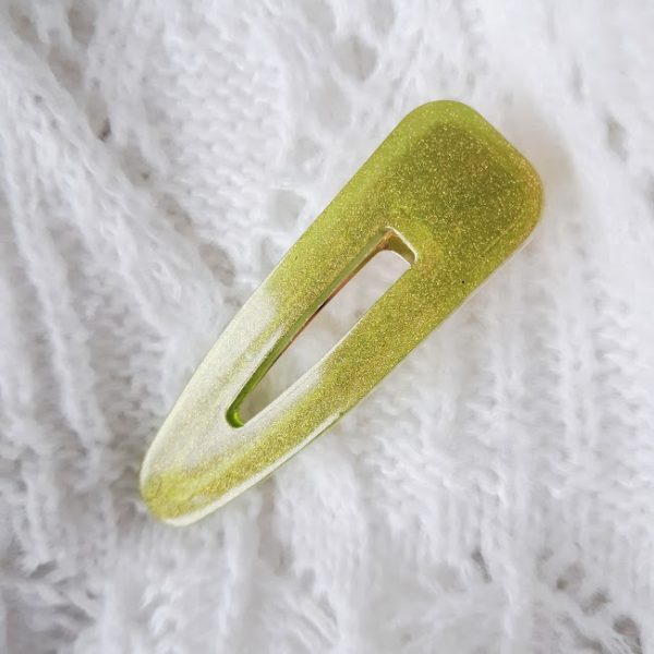 Barrette Rosée Verte Féerique