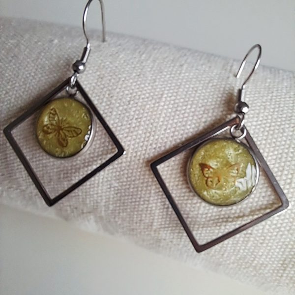 Boucles d'oreilles Danse des papillons Dorés