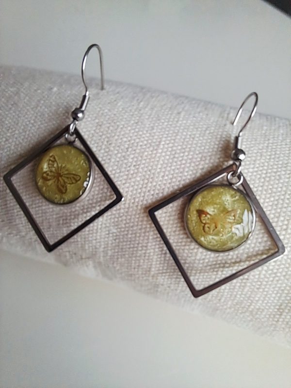 Boucles d'oreilles Danse des papillons Dorés
