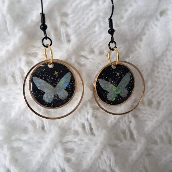 Boucles d'oreilles Papillon de Nuit
