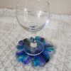 Ensemble porte verres sur bouteille et dessous de verres Fleurs des Profondeurs