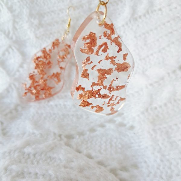 Boucles d'oreilles Eclats Cuivrés