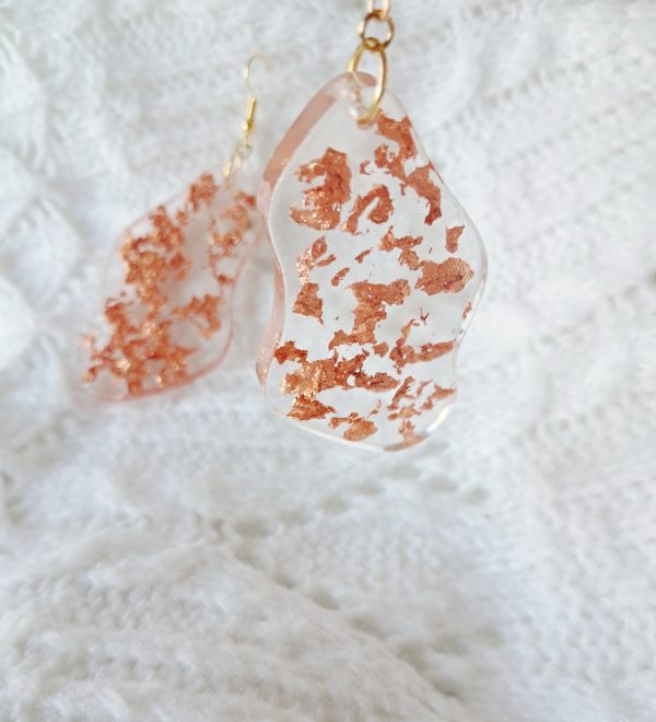 Boucles d'oreilles Eclats Cuivrés