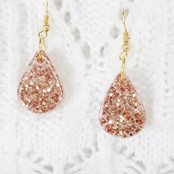 Boucles d'oreilles Gouttes Dorées