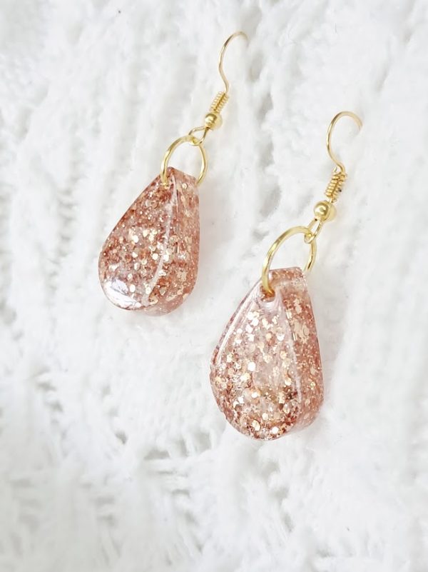 Boucles d'oreilles Gouttes Dorées