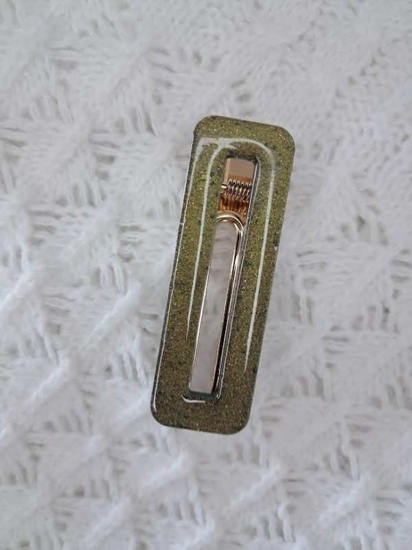 Barrette Reflet Olive