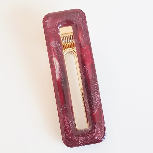 Barrette Velours Rubis