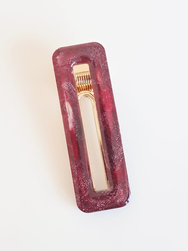 Barrette Velours Rubis