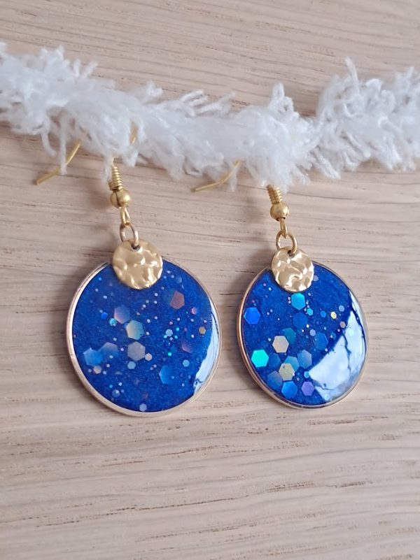 Boucles d'oreilles Bleu Cosmos