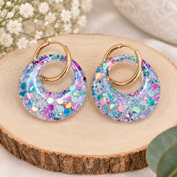 Boucle d'oreilles Fleur Eternel